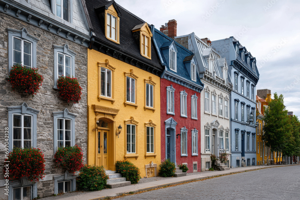 Fototapeta premium experience enchanting summer landscapes and nature across diverse cities in canada including cozy narrow streets