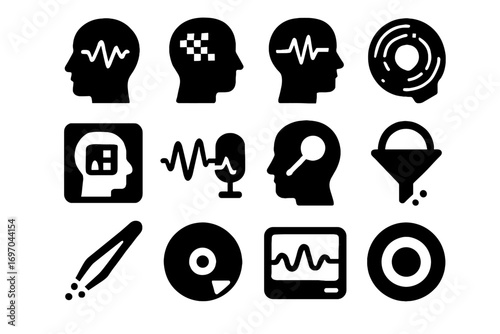 Signal memory digital pulse data mapping voice disc icons reader reconstruction icon