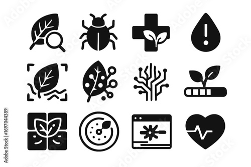Garden bubble imbalance icon issue vector pattern fungal ai radar animation health