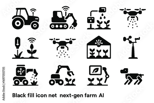 Vector system soil fertilizer gen plant monitoring farm greenhouse weeder icon next