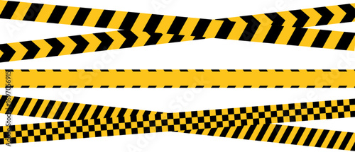 Construction Hazard Tape Warning PNG and Vector for Safety Signage, Barricades, and Repair Areas
