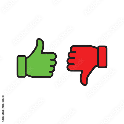 thumb up and down icon