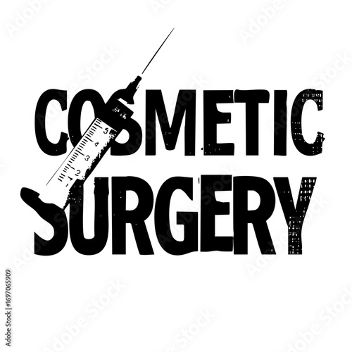 Vector Cosmetic Surgery Concept with Syringe