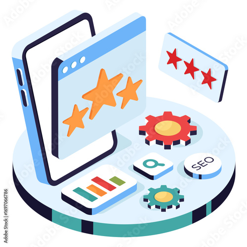 An icon design of web ratings