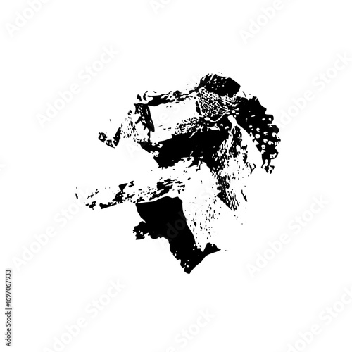 Vector Dynamic figure depicts a person in energetic motion.