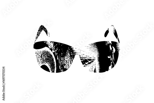 Vector Stylish sunglasses with hidden face