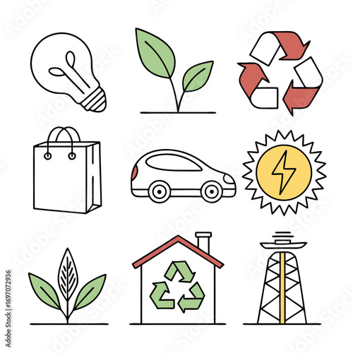 Set of ecofriendly icons