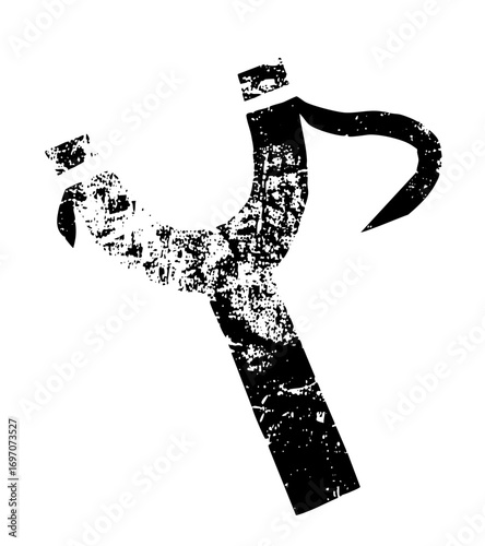 Vector Abstract skeletal figure wielding a .
