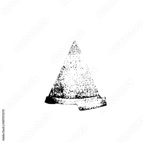 Vector Minimalist conical hat with textured details.