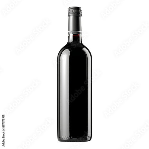 Wallpaper Mural Sleek Red Wine Bottle Mockup on Black Background Perfect for Label Design and Branding Torontodigital.ca