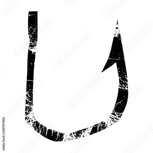 Vector Distressed upward arrow displays growth and progress.