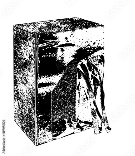 Vector Abstract figure within a geometric container .