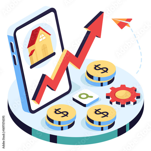 An illustration design of estate analytics