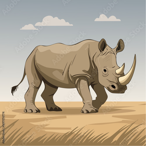 loxodonta atlantica savannah elephant illustration