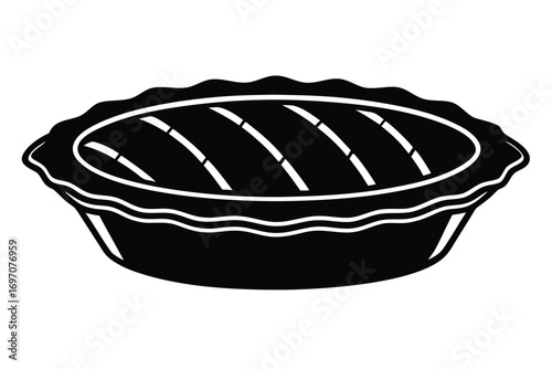 pie dish silhouette vector art design