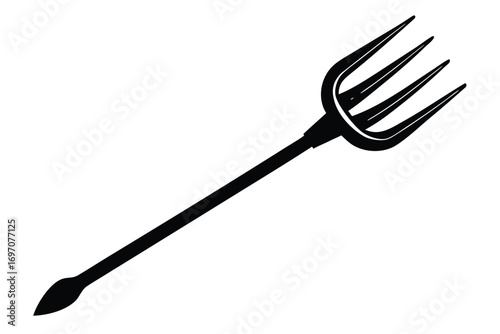 pitchfork silhouette vector art design
