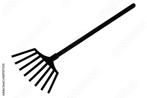 rake silhouette vector art design