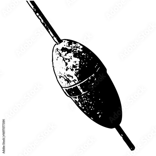 Vector Stylized fishing float on a .