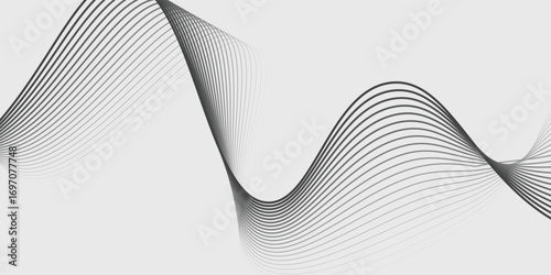 Abstract vector background with black wavy lines Luxury design template with modern background