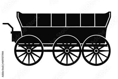wagon silhouette vector art design