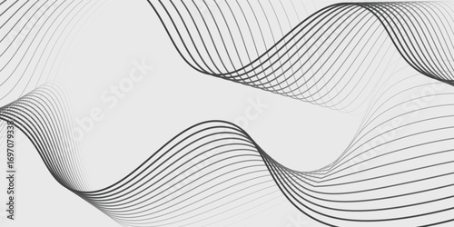 Abstract vector background with black wavy lines Luxury design template with modern background