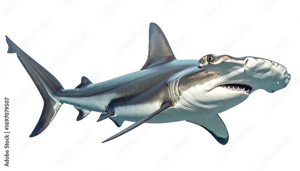 Obraz premium Hammerhead shark in profile