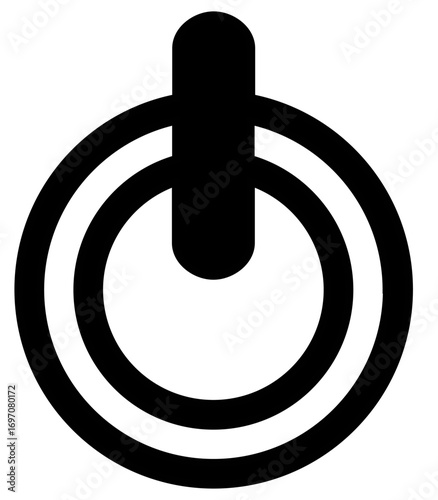 Simple Line Power Button Symbol Sign Electronic Control Icon Element