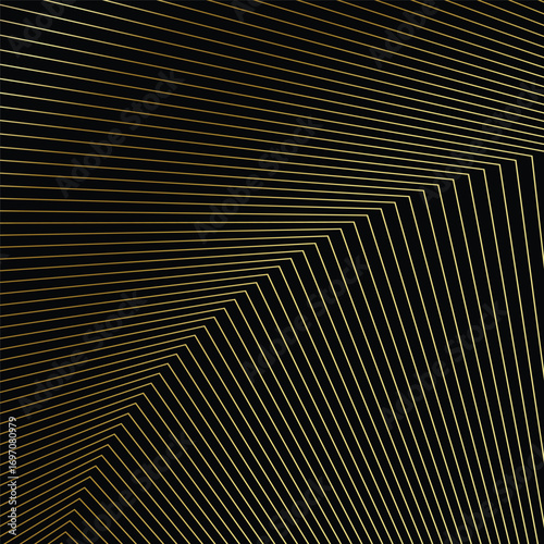 Luxury background, Abstract decoration, golden pattern, halftone gradients, 3d Vector illustration. Black, gold waves Cover template, geometric shapes, modern minimal banner