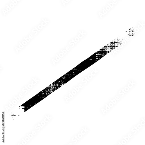 Vector Dynamic black stroke with scattered particles