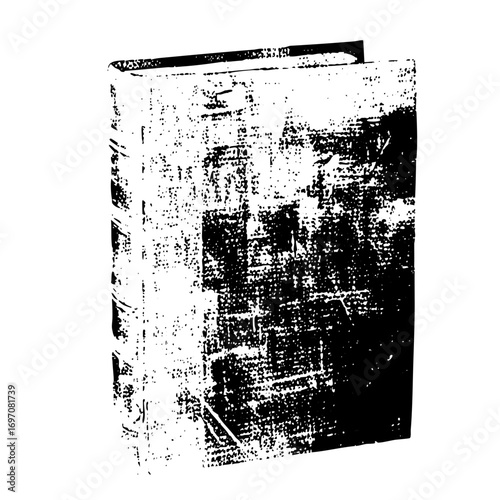 Vector Distressed book with textured cover.