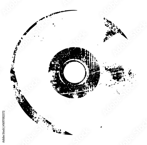 Vector Abstract eye with circular and arrow elements.