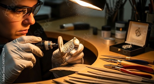 Jeweler at Work.