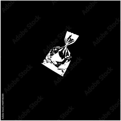 Vector Wrapped confection features a tied plastic bag.