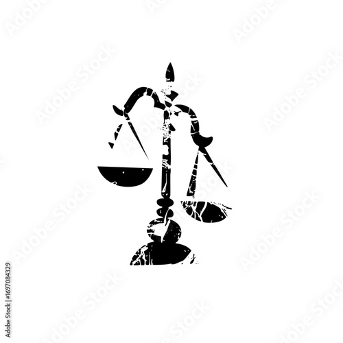 Vector Broken Scales of Justice