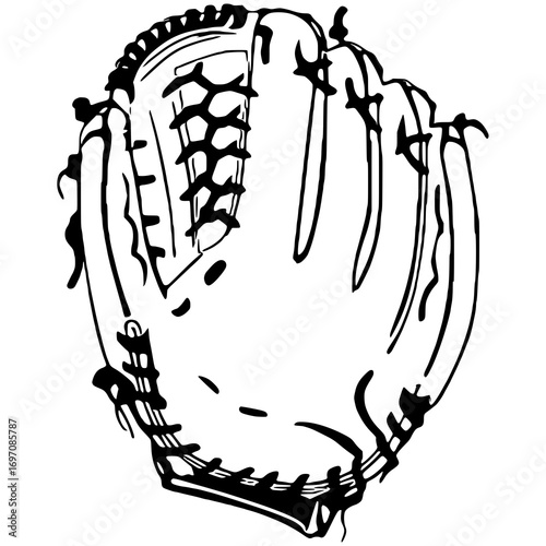 Baseball mit glove with ball svg