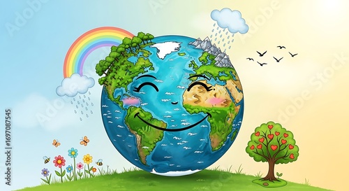 Happy Earth Day Cartoon.