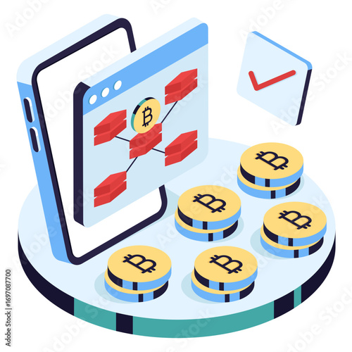 An illustration design of blockchain