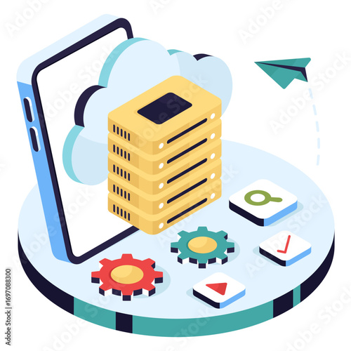 An illustration design of cloud server