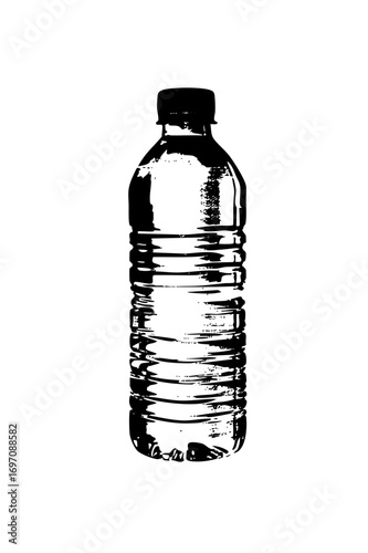 Vector Detailed vector of a plastic water bottle.