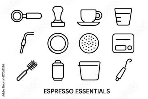 Wand essentials puck scale vector shot icon icons head screen knock espresso