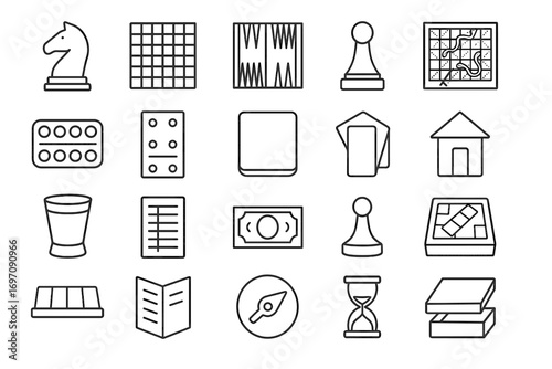 Game bill card icon piece ladders board vector classic hourglass games stone