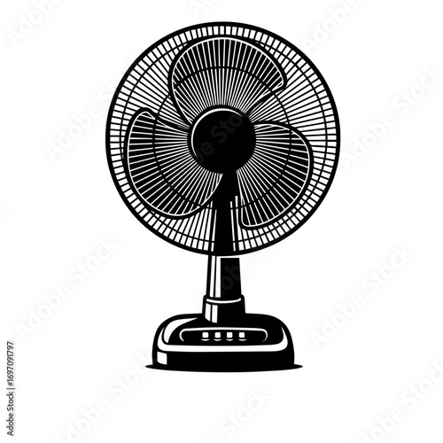 electric fan isolated on white