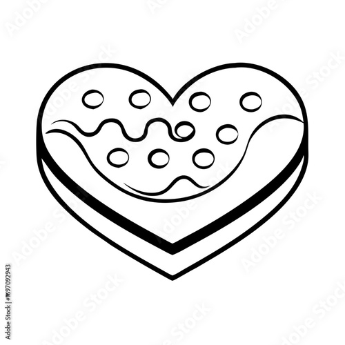Heart-shaped cake symbolizing love and celebration