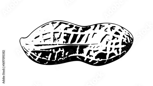 Vector Bold black and white lips with textured fill.