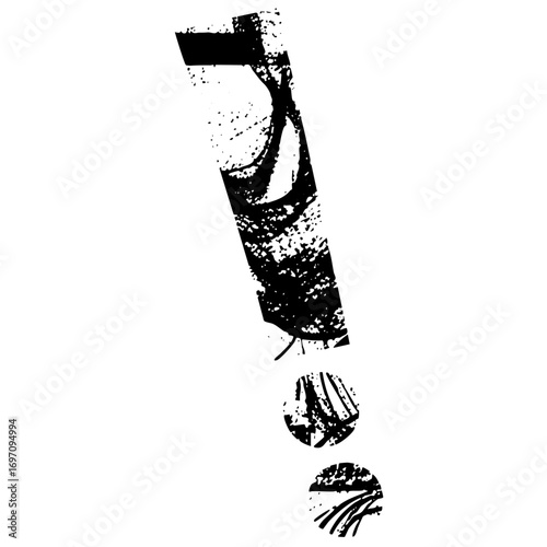 Vector Abstract vector of a stylized number seven with trailing elements.