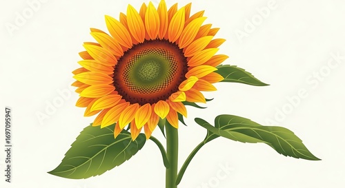 Wallpaper Mural Sunflower on White. Torontodigital.ca