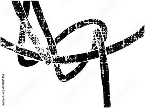 Vector Abstract tangled lines create a distressed dynamic .