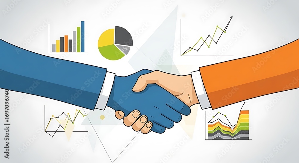 custom made wallpaper toronto digitalBusiness Handshake Success.