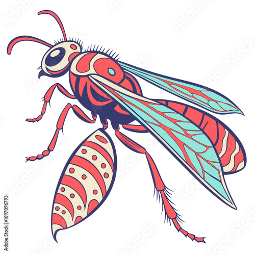 Illustration of a wasp