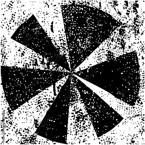 Vector Dynamic radial burst with fragmented shapes.
